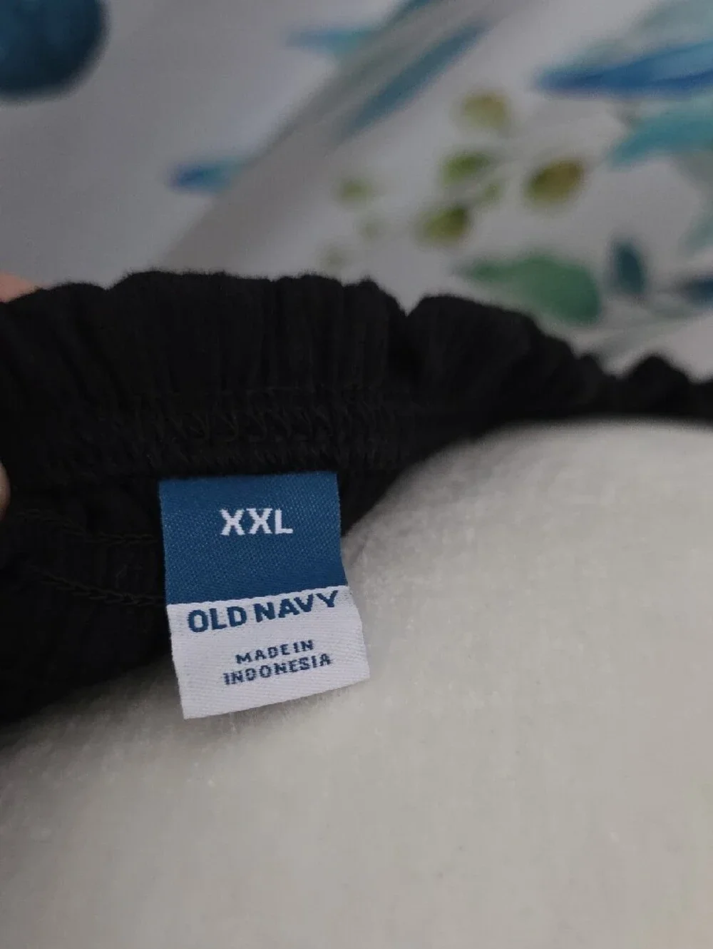 Old Navy Black Square-Neck Peasant Top with Smocked Waist